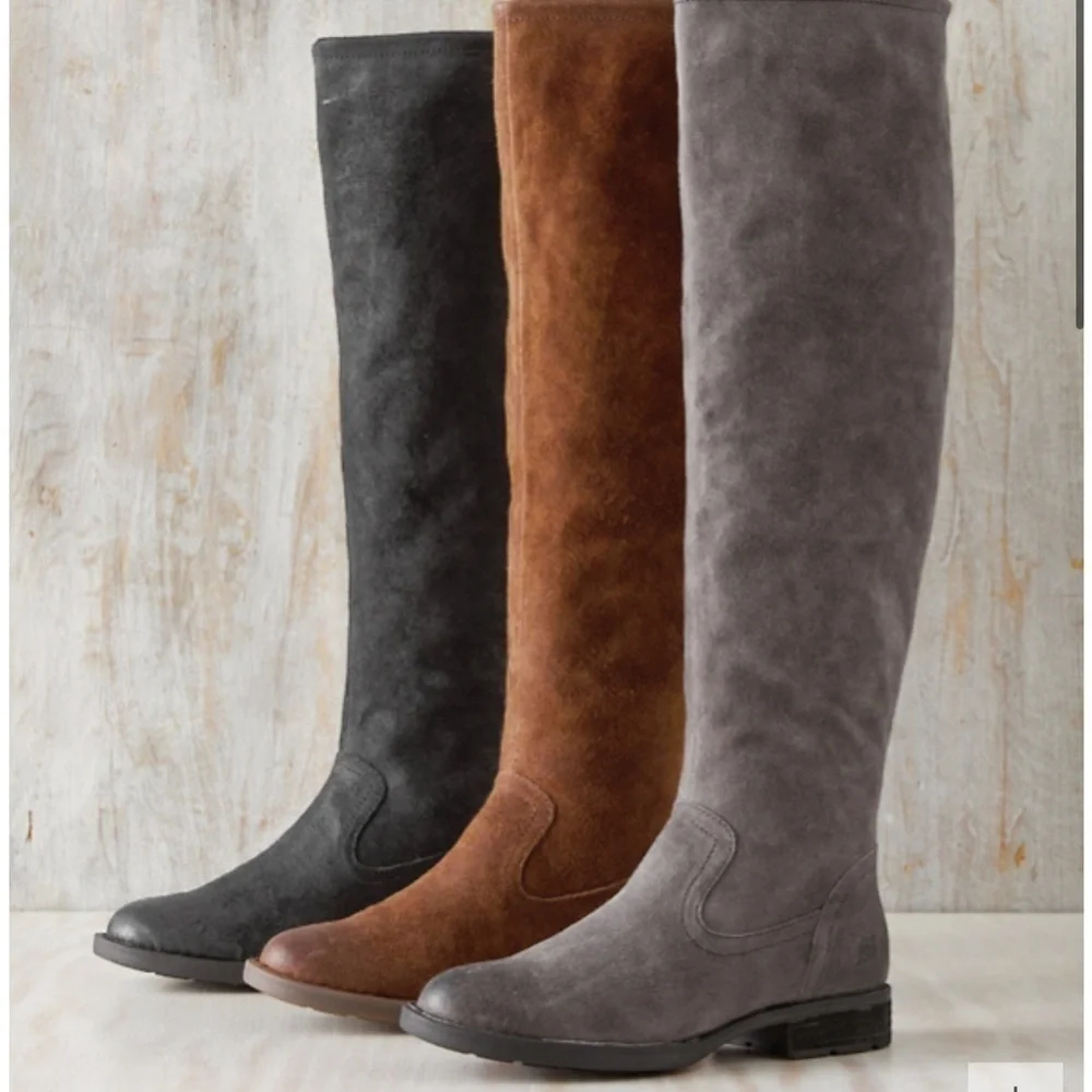 BORN | BORMAN Tall Knee High Boots Rust Suede Size 6.5